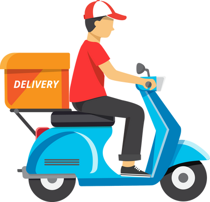 Scooter delivery service, Courier Delivery man